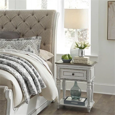 Magnolia Manor White Leg Night Stand - Image 1 of 4
