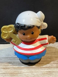 Fisher Price Little People Boy w/Key Pirate Boat Captain African American 2005 - Picture 1 of 10