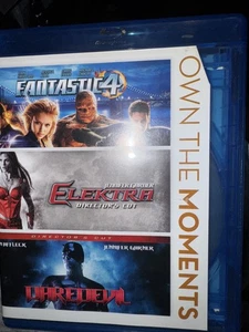 Fantastic Four/Elektra/Daredevil Own the Moments Triple Feature Blu-ray RARE OOP - Picture 1 of 4