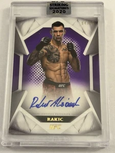 2020 Topps UFC Aleksandar Rakic Striking Signatures Auto Purple SP /99 Sealed - Bild 1 von 2
