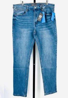 VINCE CAMUTO 36x32 Authentic Slim Straight Logan Wash 5-Pocket Denim Jeans NWT Foto 1 de 4