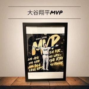 Dodgers Shohei Ohtani MVP A4 Poster with Frame PQ-17 - Picture 1 of 1