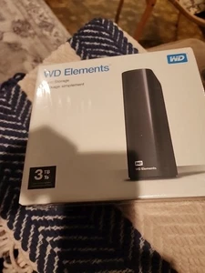 Western Digital WD Elements 3TB USB 3 External Desktop Storage - Picture 1 of 3