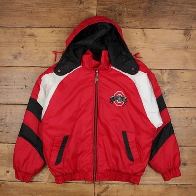 Pro Player Ohio State Jacket L Mens 00s Red Football Sports Padded - Image 1 of 4