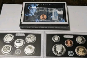 U.S. Mint 2019-S Silver Proof Set Complete Box/COA And Extra Cent Penny - Picture 1 of 7