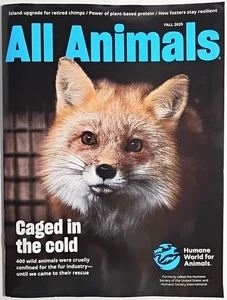 All Animals Magazine The Humane World for Animals ~Retired Chimps ~Caged for Fur - Picture 1 of 4