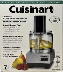 Cuisinart 7 Cup Food Processor Model DLC-5BC Brushed Chrome Brand New In Box - Picture 1 of 5