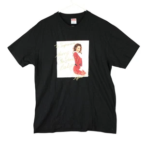 Vintage Supreme Mariah Carey T-Shirt Mens Medium Black Y2K Christmas Holiday - Picture 1 of 10