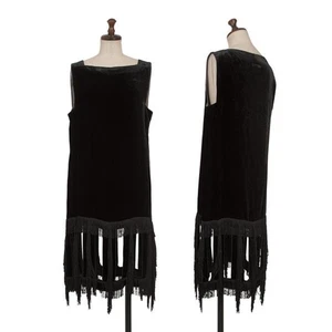 Jean Paul GAULTIER FEMME Fringe Velour Sleeveless Dress Size 40(K-158092) - Picture 1 of 12