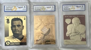 Lote 3 Tarjetas Deportivas Graduadas TOM BRADY PETE ROSE PUJOLS 23kt Oro GEMA COMO NUEVA 10 - Imagen 1 de 9
