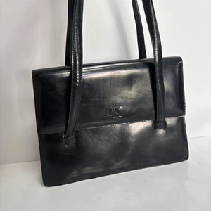 Vintage CK Handtasche Calvin Klein Leder schwarz Beuteltasche Handtasche Damen Retro 8”X11” - Bild 1 von 14