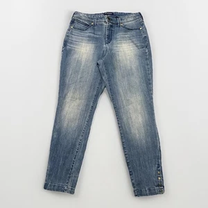 BANDOLINO Jeans Womens Size 4 Lisbeth Curvy Skinny Crop Snap Medium Wash 28x26 - Picture 1 of 6