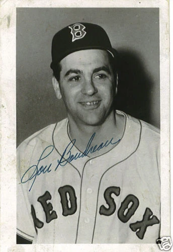 Postal firmada por Lou Boudreau de los Medias Rojas de Boston 1917-2001 Foto 1 de 1