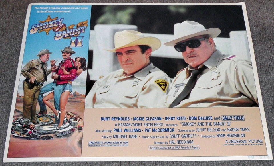 Cartaz original cartão lobby SMOKEY AND THE BANDIT 11x14 JACKIE GLEASON/MIKE HENRY - Imagem 1 de 1