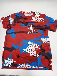 Boys T Shirt Graffiti Print Red XLarge IDEOLOGY $19 NWT - Picture 1 of 3