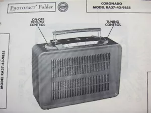 CORONADO RA37-43-9855 RADIO FOTOFACT - Bild 1 von 1