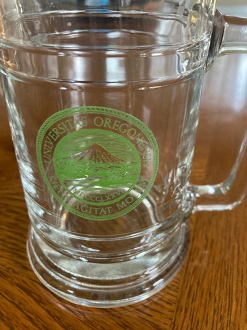 NEW University Of Oregon Glass Mug, Universitas Oregonensis, Mens Agitat Molem Cover