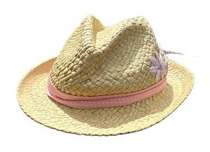 Cappello ragazza Sterntaler cappello di paglia rosa a punte nuovo taglia 51 UPF 15+ protezione solare - Foto 1 di 3
