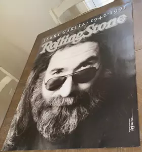 Sehr selten 1996 Herbi Greene signiert Jerry Garcia Rolling Stone Cover Poster Druck - Bild 1 von 4
