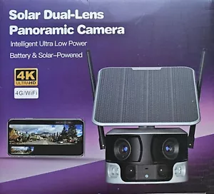 Telecamera di sicurezza esterna versione 4G solare doppio obiettivo fotocamera 4K/8MP - Foto 1 di 7