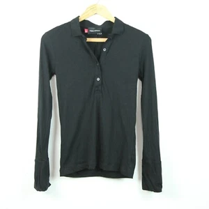 Misha Nonoo Medium Polo Shirt Minimalist Capsule Quiet Luxury Staple Black - Picture 1 of 8