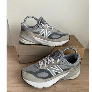 New Balance 990 V6 Grey/White Sneakers GC990GL6- SZ 6 Y- 7.5 W - Picture 1 of 13