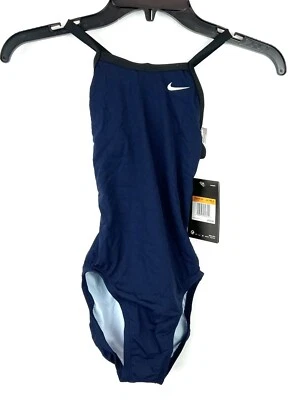 Nike Girl’s Navy Blue One Piece Swimsuit Size 8 - Image 1 of 3