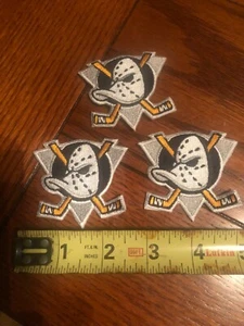 LOT OF 3 VINTAGE NHL ANAHEIM MIGHTY DUCKS IRON ON PATCH 2" X 2 1/2" - Picture 1 of 1