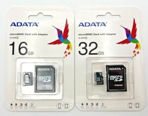 ADATA MicroSD Micro SD HC CARD TF Class 4 16GB 32GB Memory BRAND NEW W ADAPTER