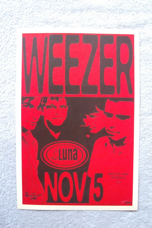 Weezer Concert Tour Poster 1996 La Luna Red - Image 1 of 1