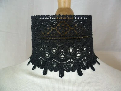 Gargantilla de encaje negro, collar gótico, elige la talla de tu cuello Foto 1 de 2