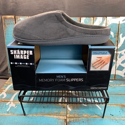 New Sharper Image Memory Foam Mens Comfort Slippers Size XL 11-12 - Image 1 of 4