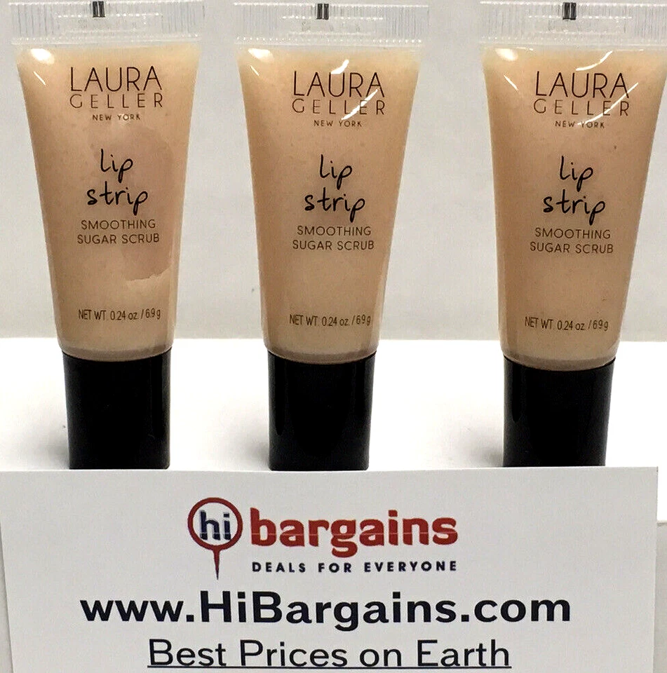 ЛОТ ИЗ 3 САХАРНЫХ ПОЛОСОК ДЛЯ ГУБ LAURA GELLER (для сухих губ) СКРАБ 0,24 УНЦИИ КАЖДАЯ НОВАЯ!! - Изображение 1 из 2