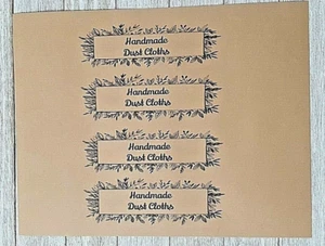 2 Crochet Dust Cloth Printed Card Stock Label Wraps Handmade in USA Knitting - Picture 1 of 2