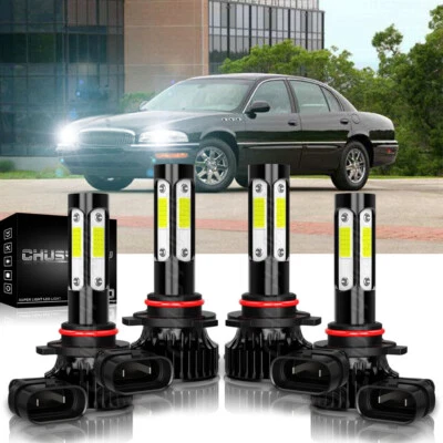 6000K LED Headlight Bulbs For Buick Park Avenue 1991-2005 High & Low Beam Qty 4 - Image 1 of 4