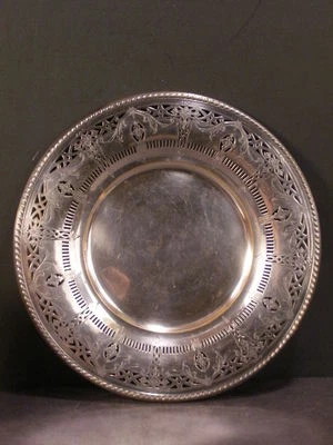 ~LG 1900 Rogers Plateado Reticulado Cargador Plato Bandeja Sello Plato Cena~ Foto 1 de 4