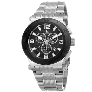 Men's Joshua & Sons JX104SSB Chronograph Date Complication Steel Bracelet Watch - Picture 1 of 7