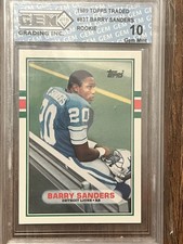1989 Topps Traded Barry Sanders Rookie #83T Gem Mint 10