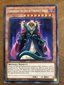 Yugioh! Vennominon The King Of Posonous Snakes ANGU-EN040 Rare 1st Edition - Picture 1 of 1