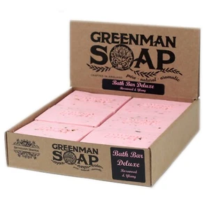 Grüner Mann Seife 100g - Badebar Deluxe - Sheabutter Rosenblätter  Aromatherapie - Bild 1 von 6