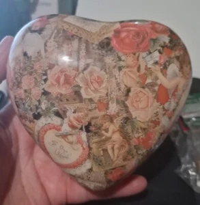 Ganz Keramik herzförmig roségold Zierleiste Satin gefütterte Schmuckstückbox NEU - Bild 1 von 5