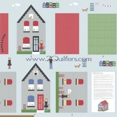 Соседство подушка панели хлопок ткани Windham ткани по двору   - Изображение 1 из 4