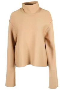 KHAITE TAN WOOL SWEATER MEDIUM - Picture 1 of 4