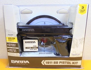 BARRA 1911 BB Pistol Kit Spring Powered Gun .177 cal 4.5MM Steel BB Gel Target - Picture 1 of 4