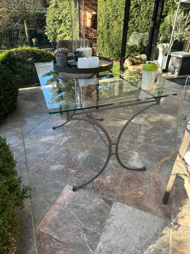 Domicil Gartentisch Metall / Glas - Bild 1 von 2