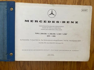 Mercedes Benz Dealership Index Of Special Versions Type L206DG/L306DG/L207/L307 - Picture 1 of 2