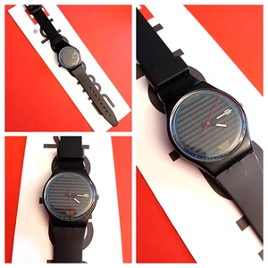 Swatch Gent Grey Line GB411 1989 Vintage Orologio da polso Anni 90 Quarzo Usato - Photo 1/6
