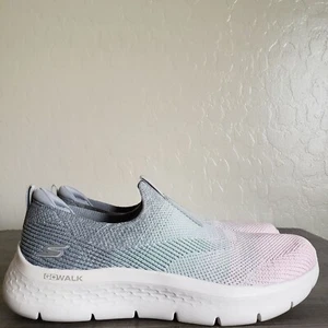 Skechers GO WALK Flex Knit Cali Sunset Sneaker Slip-On Shoes Grey Ombre Size 9.5 - Picture 1 of 11