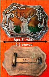 Gürtelschnalle - Vintage Elch/Hirsch - Southern By..US Army - Texas Longhorn-Confederate - Bild 1 von 8