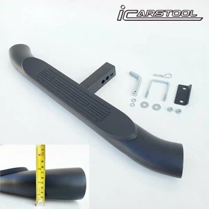 Heavy Duty Steel Tow Hitch Step Bar Guard Black 37x4" Oval For 2" Receiver Truck - Picture 1 of 11